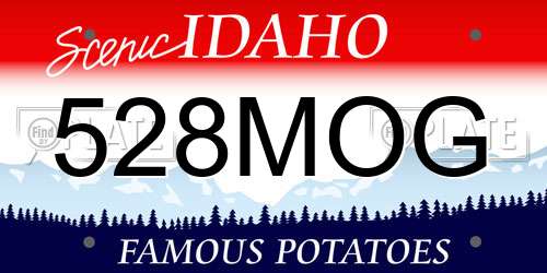 528MOG Idaho License Plate