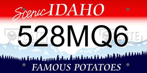 528MQ6 Idaho License Plate