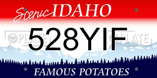 528YIF Idaho License Plate