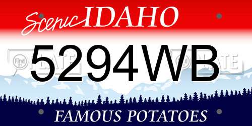 5294WB Idaho License Plate