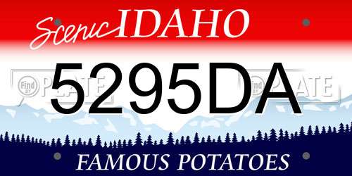 5295DA Idaho License Plate