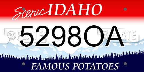 5298OA Idaho License Plate