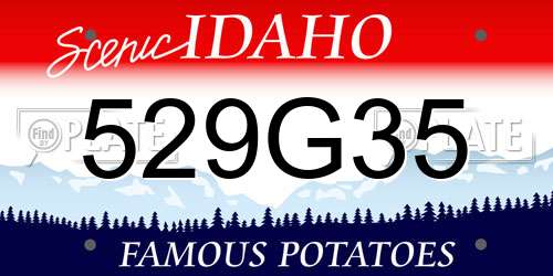 529G35 Idaho License Plate