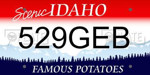 529GEB Idaho License Plate