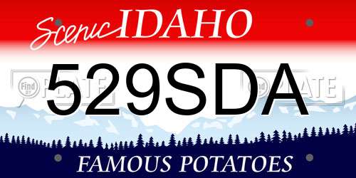 529SDA Idaho License Plate