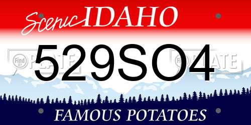 529SO4 Idaho License Plate