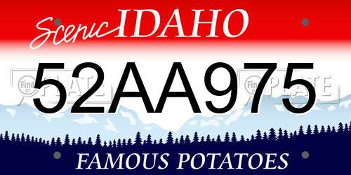 52AA975 Idaho License Plate