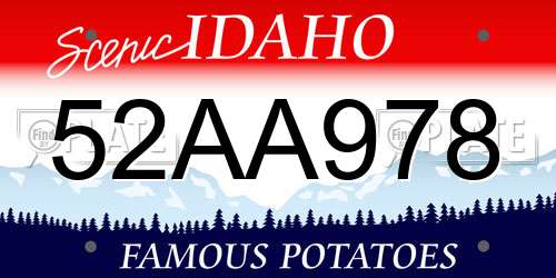 52AA978 Idaho License Plate