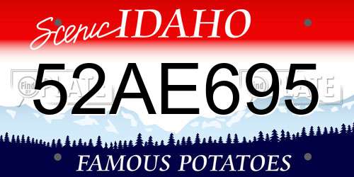 52AE695 Idaho License Plate