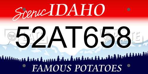 52AT658 Idaho License Plate