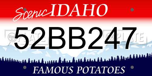 52BB247 Idaho License Plate