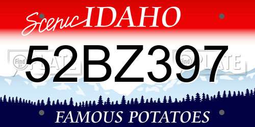 52BZ397 Idaho License Plate