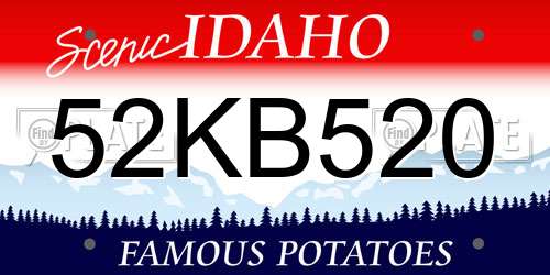 52KB520 Idaho License Plate