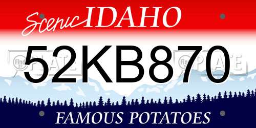 52KB870 Idaho License Plate