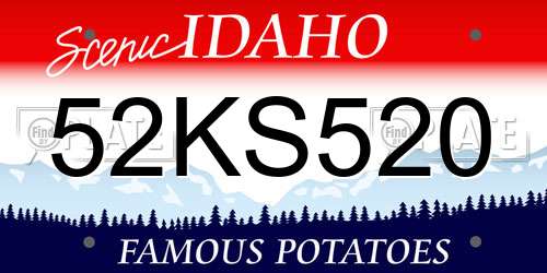 52KS520 Idaho License Plate