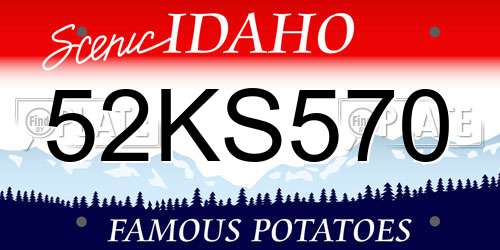 52KS570 Idaho License Plate