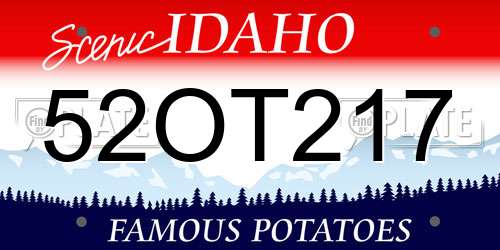 52OT217 Idaho License Plate