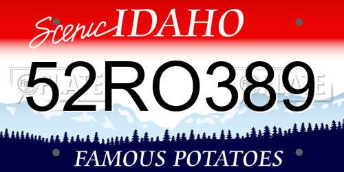 52RO389 Idaho License Plate