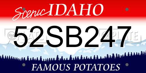 52SB247 Idaho License Plate