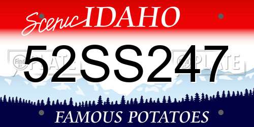 52SS247 Idaho License Plate