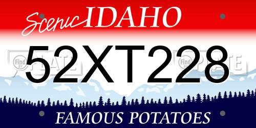 52XT228 Idaho License Plate