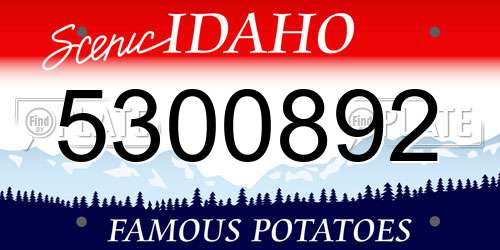 5300892 Idaho License Plate