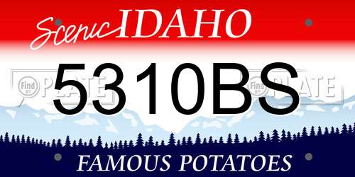 5310BS Idaho License Plate