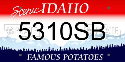 5310SB Idaho License Plate