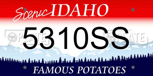 5310SS Idaho License Plate
