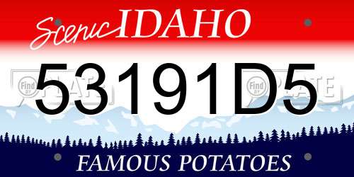 53191D5 Idaho License Plate