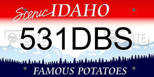 531DBS Idaho License Plate