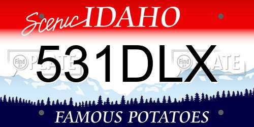 531DLX Idaho License Plate