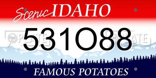 531O88 Idaho License Plate