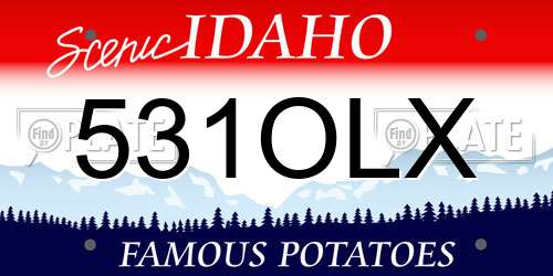 531OLX Idaho License Plate