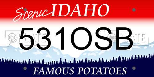 531OSB Idaho License Plate