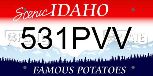 531PVV Idaho License Plate