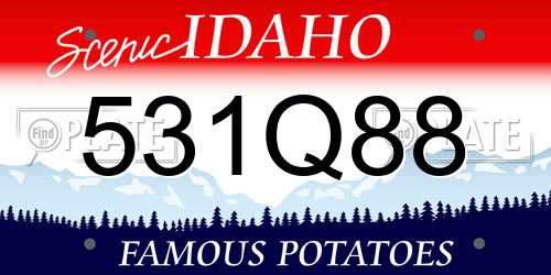 531Q88 Idaho License Plate