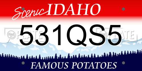 531QS5 Idaho License Plate