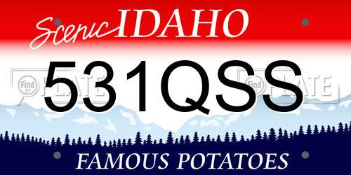531QSS Idaho License Plate