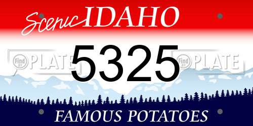 5325 Idaho License Plate