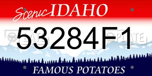 53284F1 Idaho License Plate