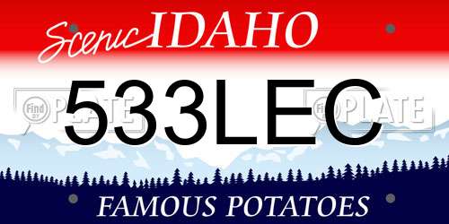 533LEC Idaho License Plate