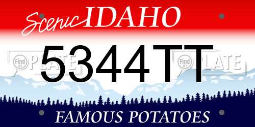 5344TT Idaho License Plate