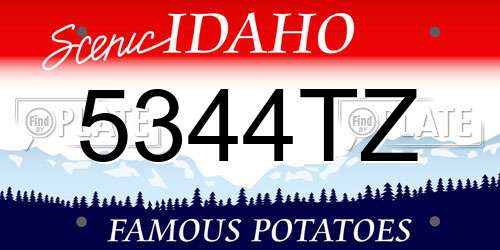 5344TZ Idaho License Plate