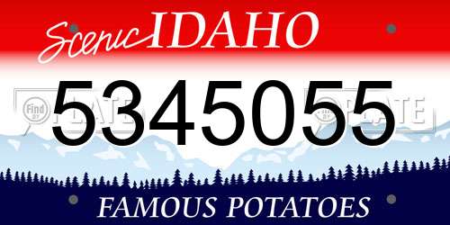 5345055 Idaho License Plate