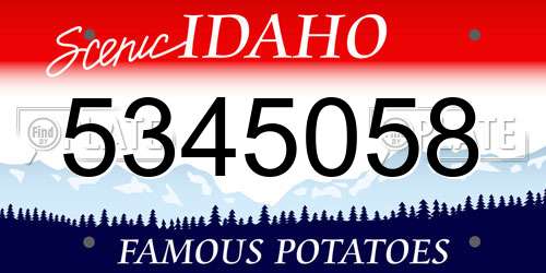 5345058 Idaho License Plate