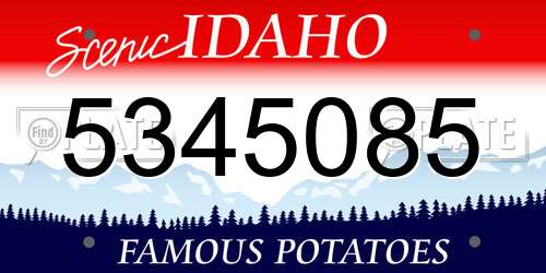 5345085 Idaho License Plate