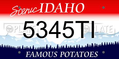 5345TI Idaho License Plate