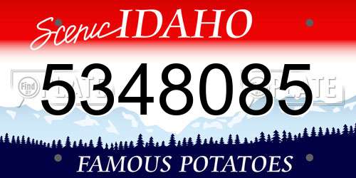 5348085 Idaho License Plate