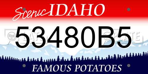 53480B5 Idaho License Plate